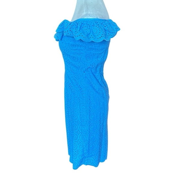 Lilly Pulitzer Ryann Eyelet Shift Dress Sleeveless Sundress with Flutter Sleeves - Picture 5 of 10